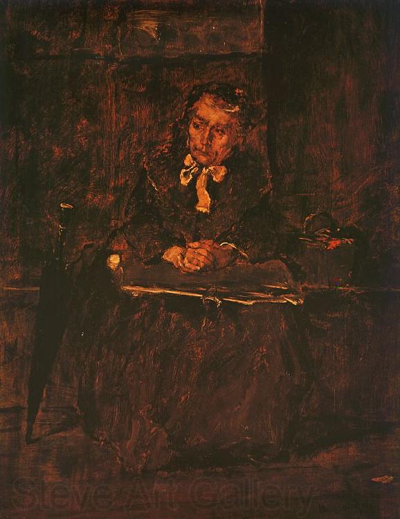 Mihaly Munkacsy Seated Old Woman